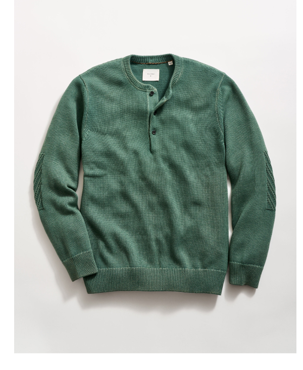 Garment Dyed Henley Sweater