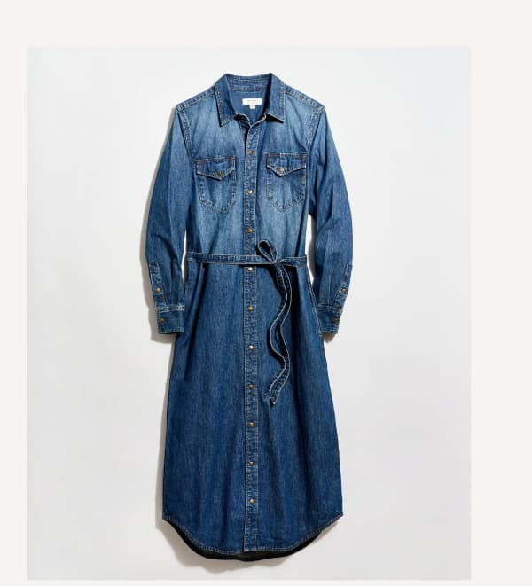 Shoals Denim Maxi Shirt Dress