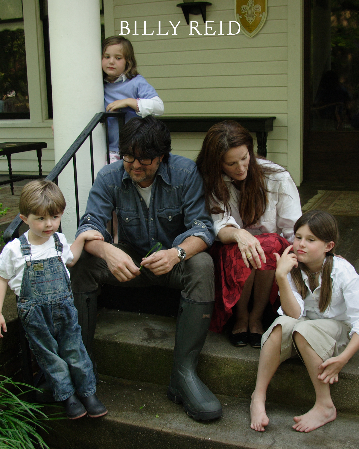 Billy Reid and his wife Jeanne with their children.