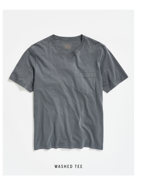 Washed Tee: a black t-shirt on a grey background.