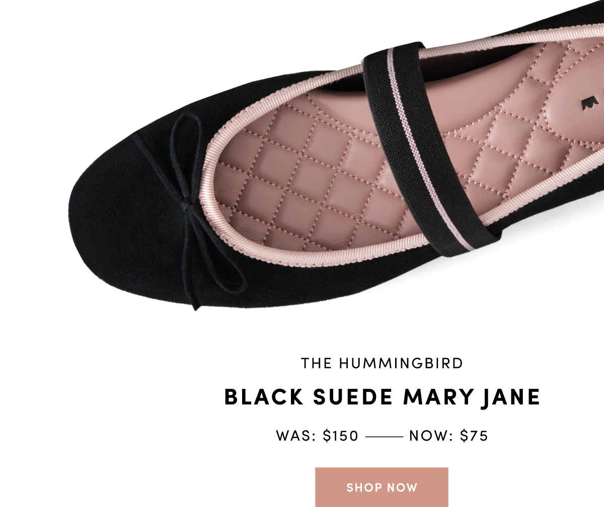 The Hummingbird Suede Mary Jane was $150 now $75