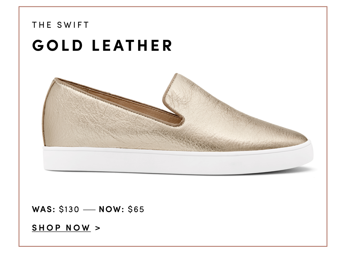 The Swift Gold Leather - was $130 now $65