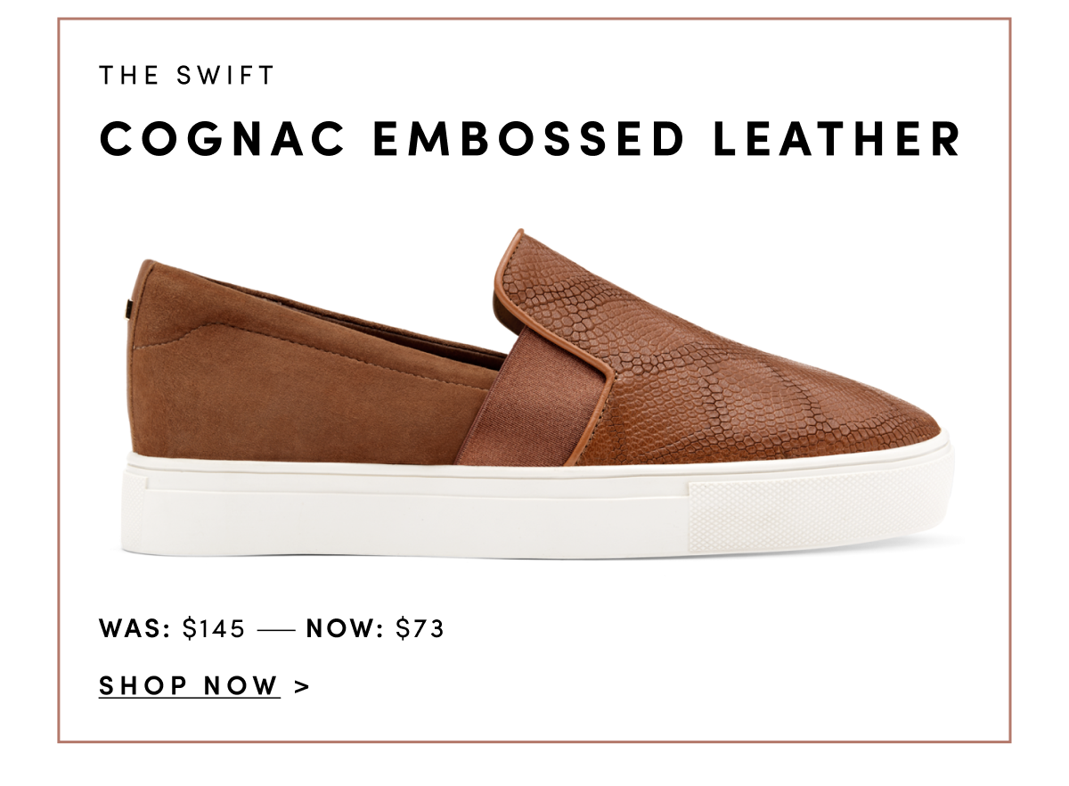 The Swift Cognac Embossed Leather - was $145 now $73