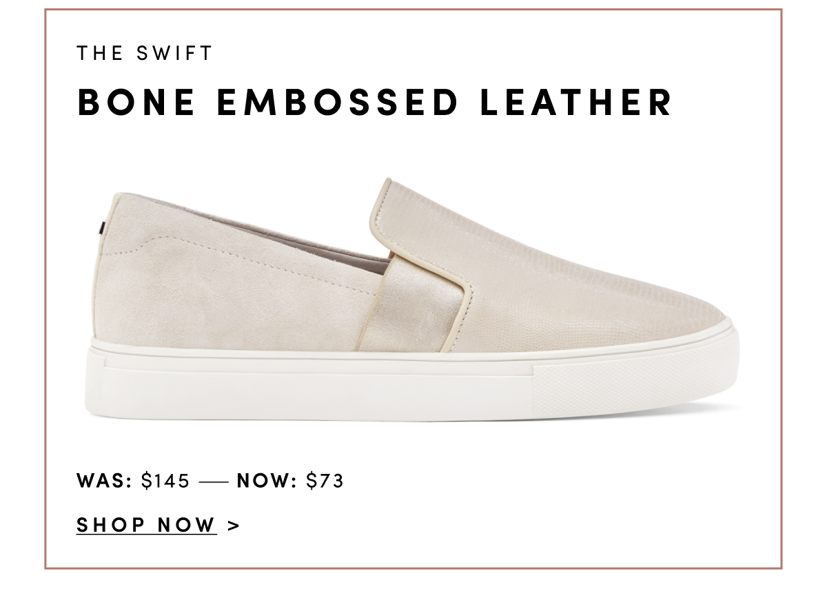 The Swift Bone Embossed Leather - was $145 now $73