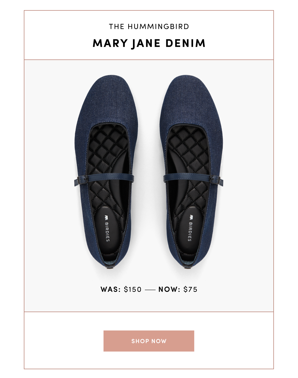 Hummingbird Mary Jane Denim - was $150 now $75
