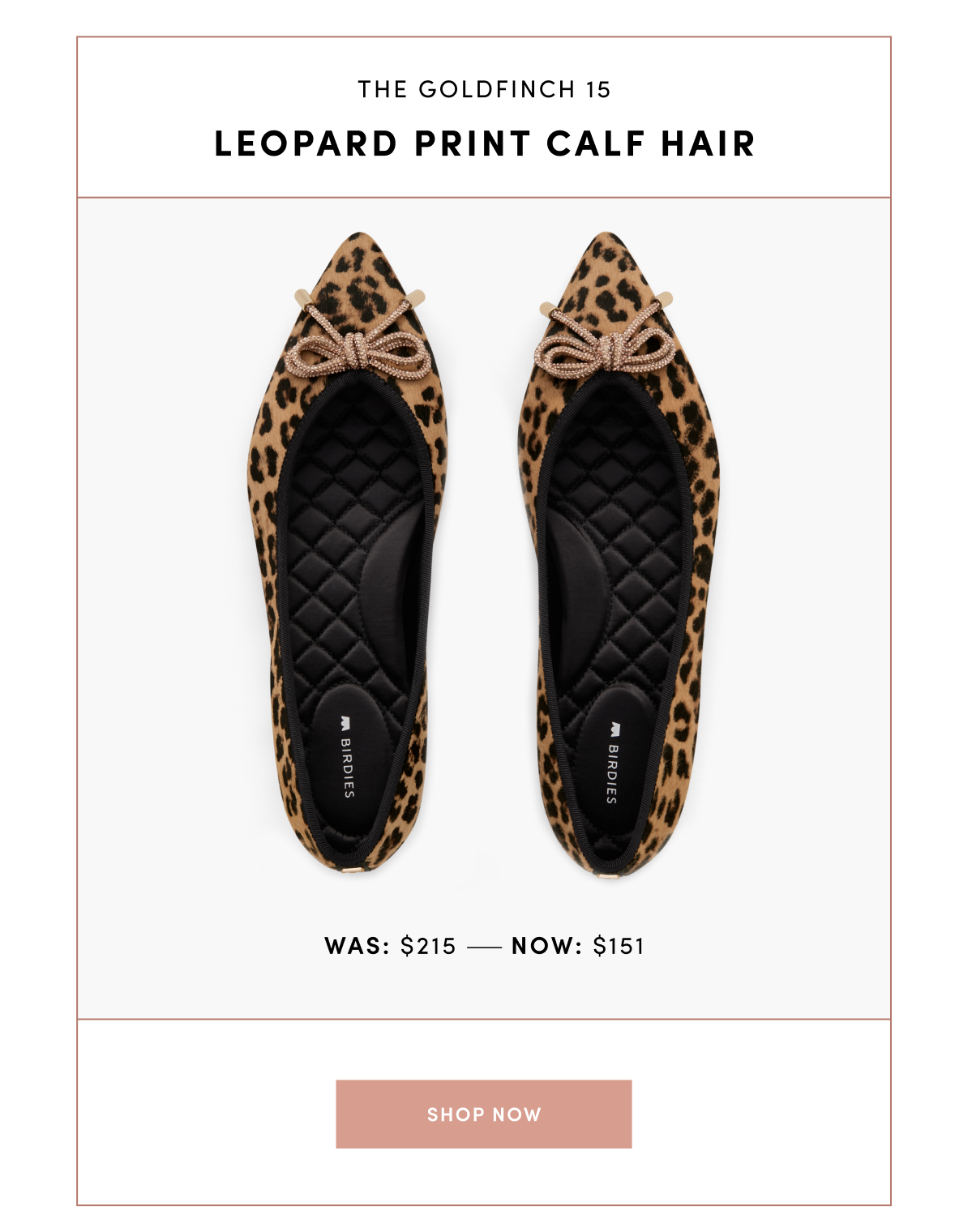 The Goldfinch 15 Leopard Print Calf Hair - was $215 now $151