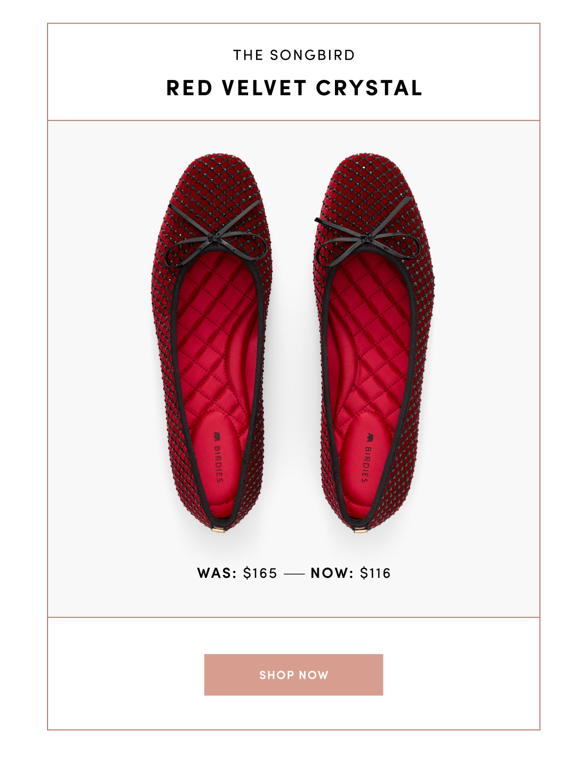 The Songbird Red Velvet Crystal - was $165 now $116