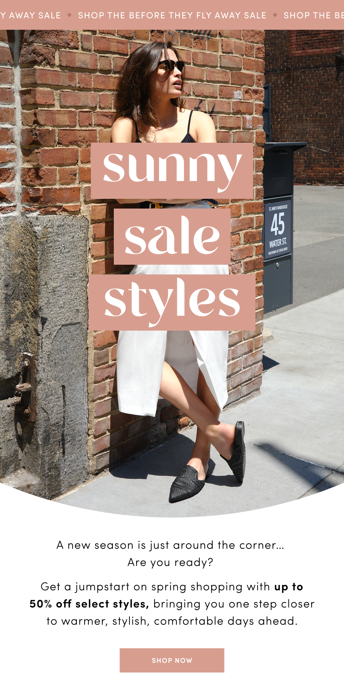 Up to 50% off sunny spring styles