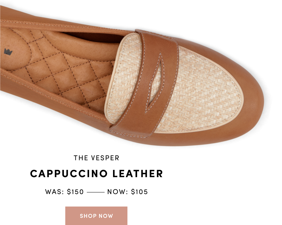 The Vesper Cappuccino Leather - was $150 now $105