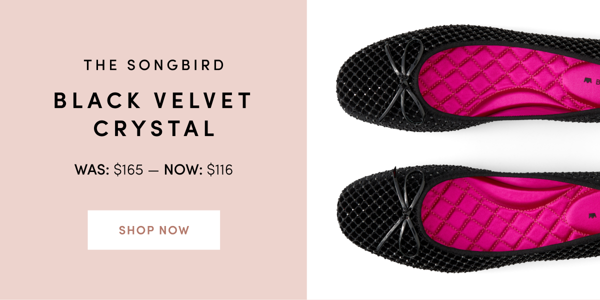 The Songbird Black Crystal Velvet - was $165 now $116
