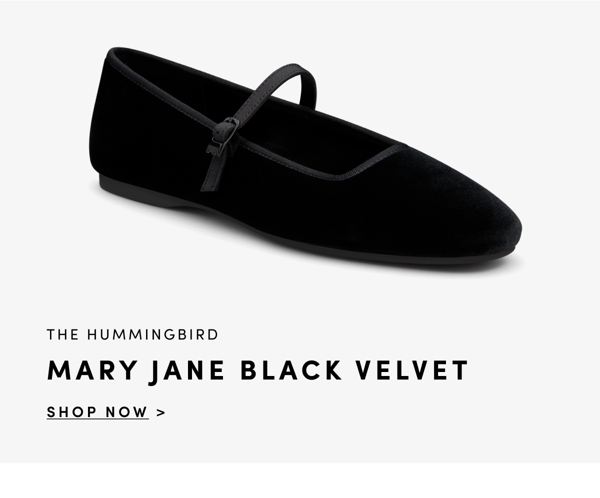 Hummingbird Mary Jane Black Velvet