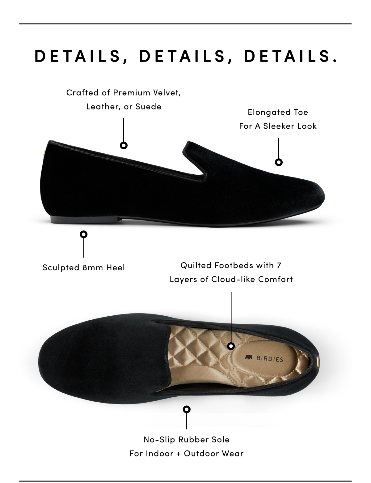 Crafted of premium materials, 7-layer comfort, perfect for indoor + outdoor wear