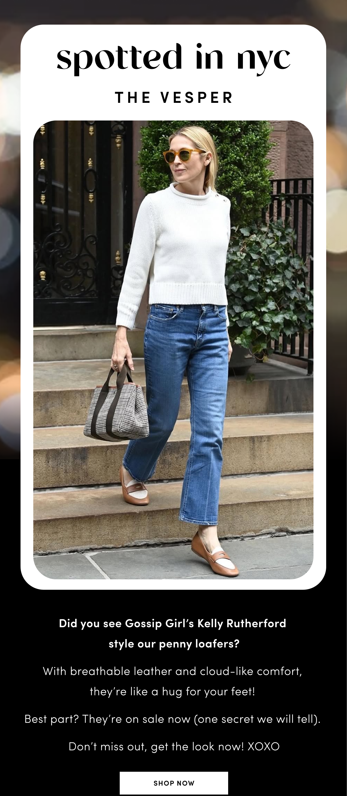 Spotted in NYC - the Vesper in Cappuccino Leather