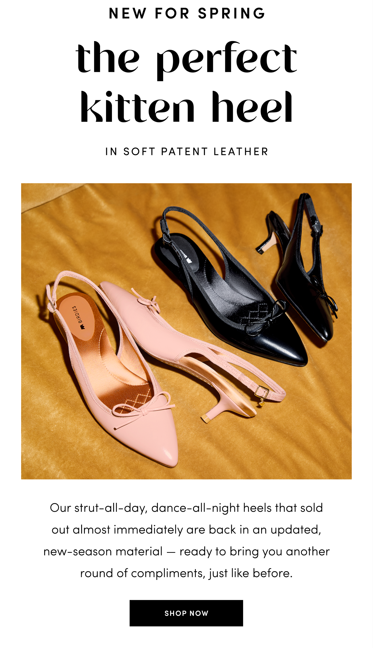 New for spring: kitten heels