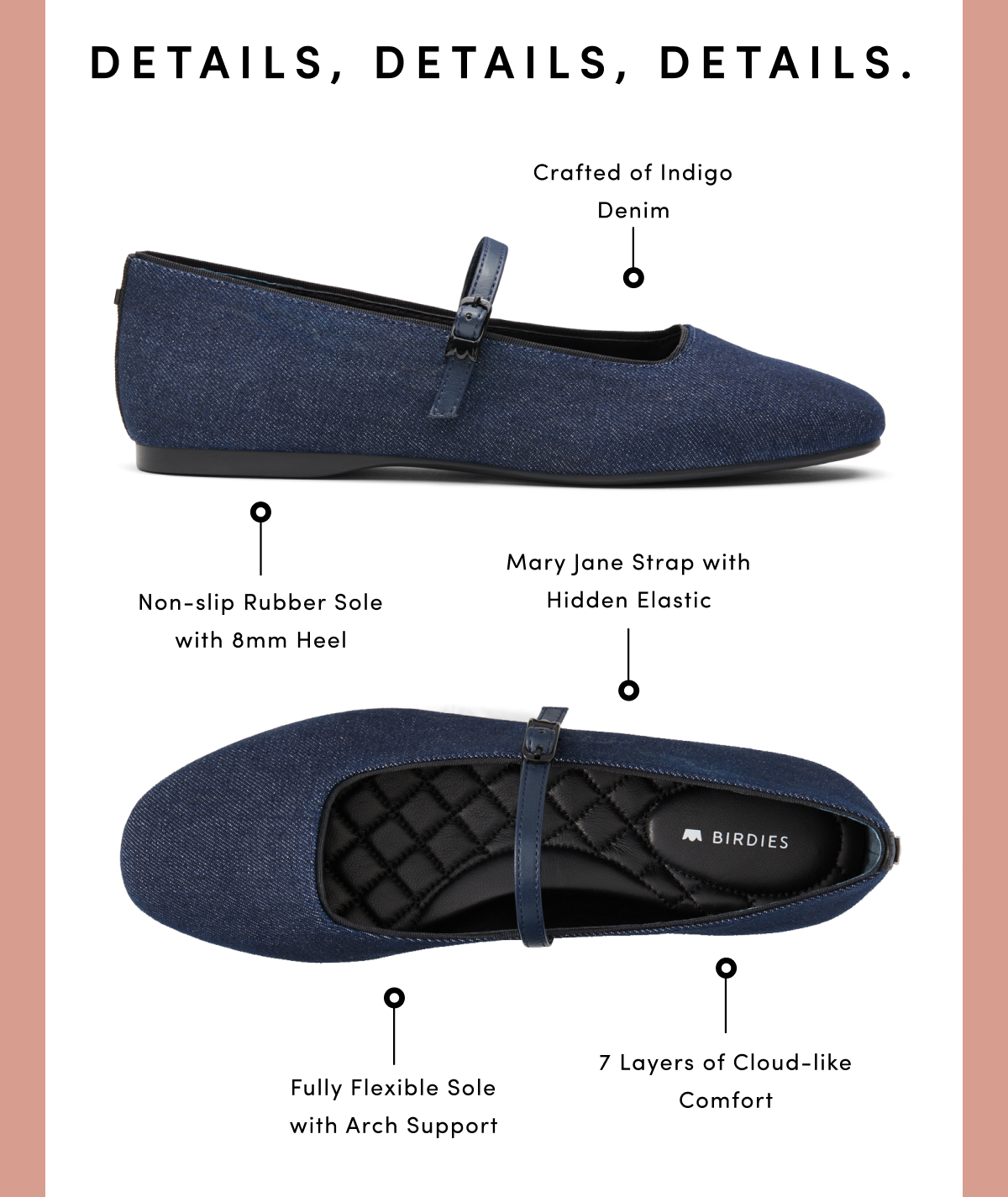 The Hummingbird Mary Jane in Denim