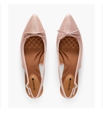 Goldfinch Kitten Heel Blush Patent Leather