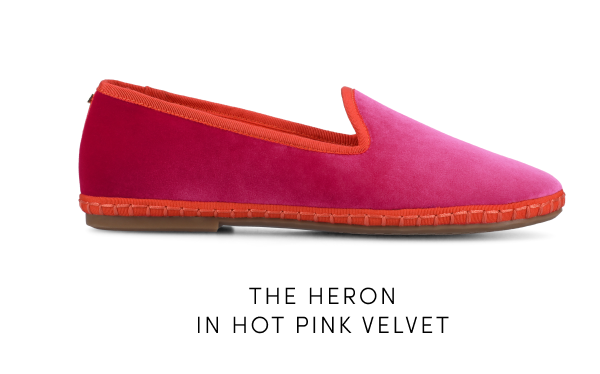The Heron in Hot Pink Velvet