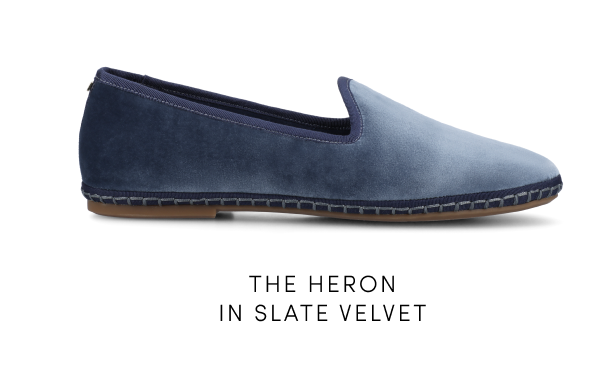 The Heron in Slate Velvet