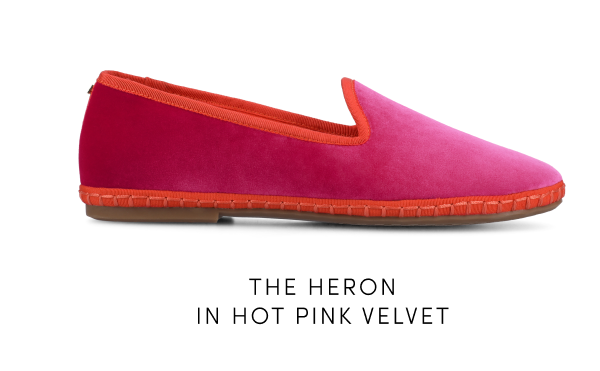The Heron in Hot Pink Velvet