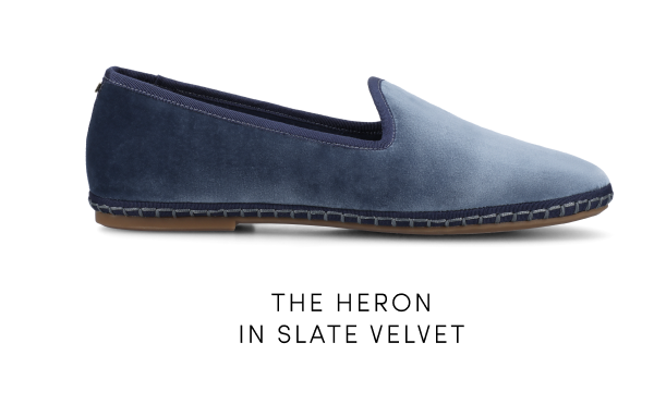 The Heron in Slate Velvet
