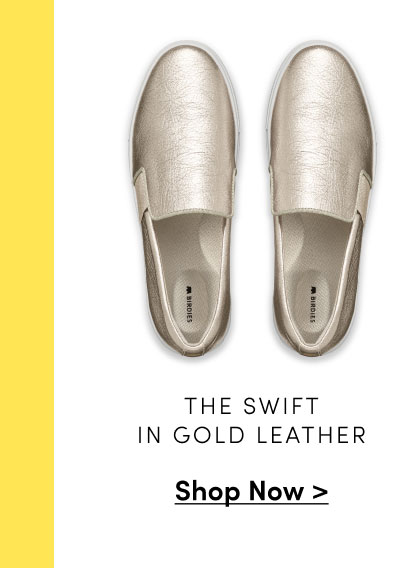 The Swift in Gold Leather