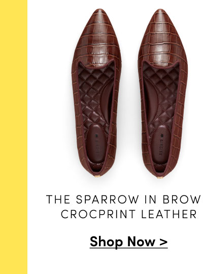 The Sparrow in Brown CrocPrint Leather