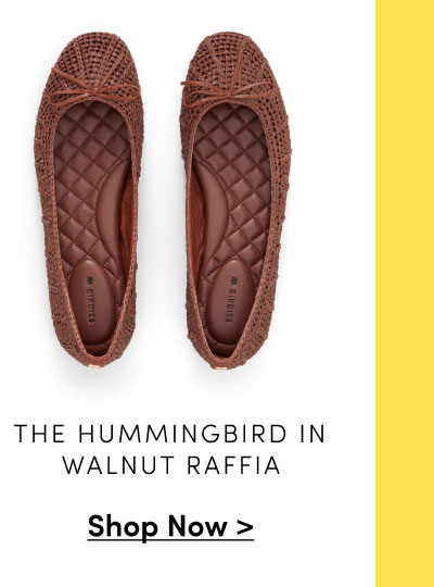 The Hummingbird in Walnut Raffia