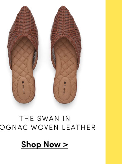 The Swan in Cognac Woven Leather