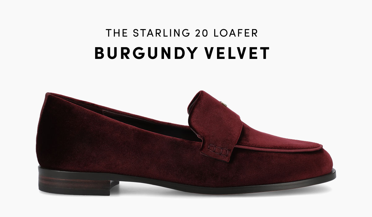 The Starling 20 Loafer In Burgundy Velvet