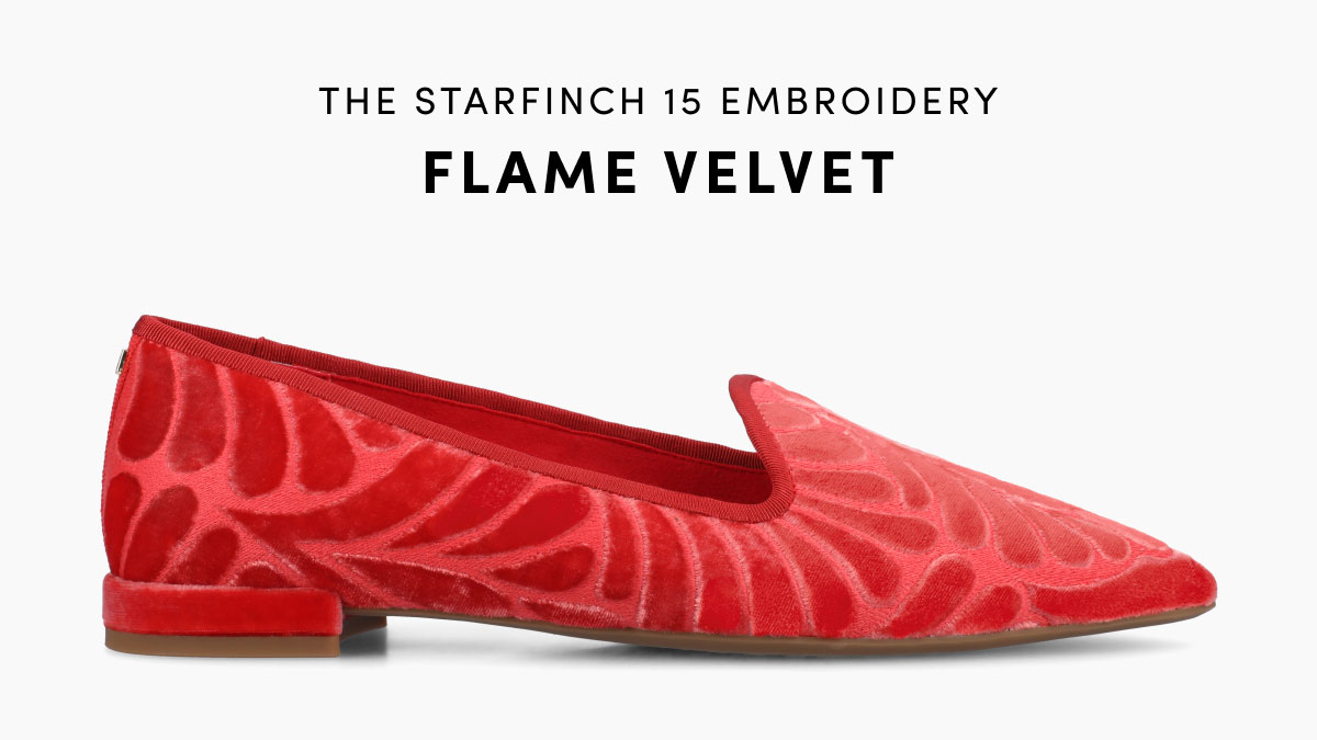 The Starfinch 15 Embroidery - Flame Velvet