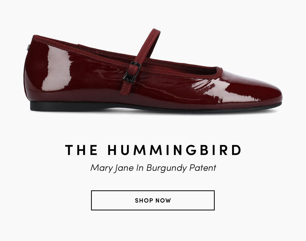 The Hummingbird Mary Jane In Burgundy Patent