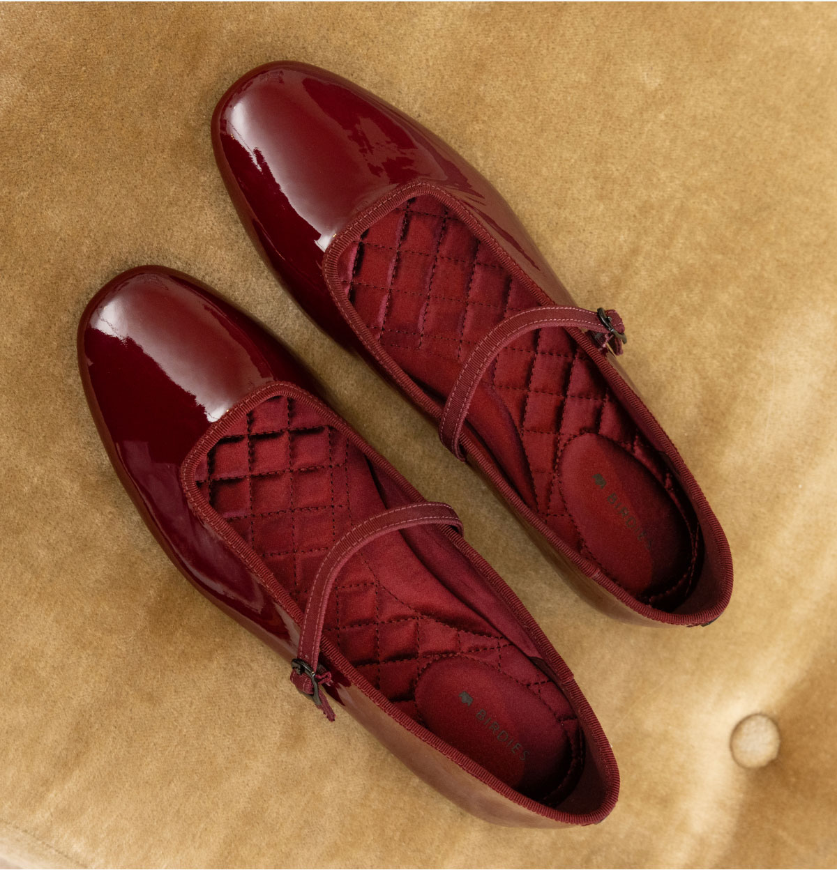 The Hummingbird Mary Jane In Burgundy Patent