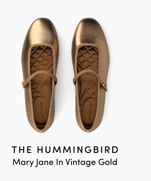 The Hummingbird Mary Jane in Vintage Gold 