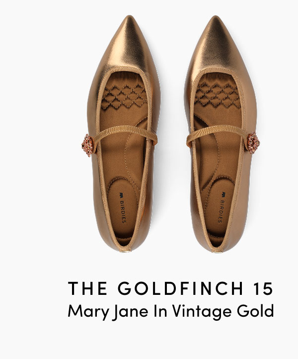 The Goldfinch 15 Mary Jane in Vintage Gold