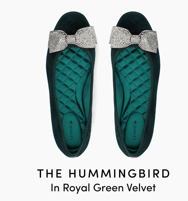The Hummingbird In Royal Green Velvet