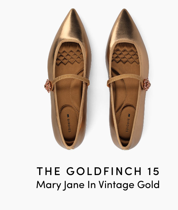 The Goldfinch 15 Mary Jane In Vintage Gold 