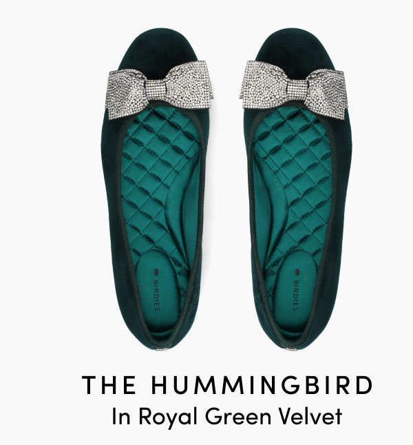 The Hummingbird In Royal Green Velvet