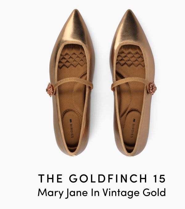 The Goldfinch 15 Mary Jane In Vintage Gold 