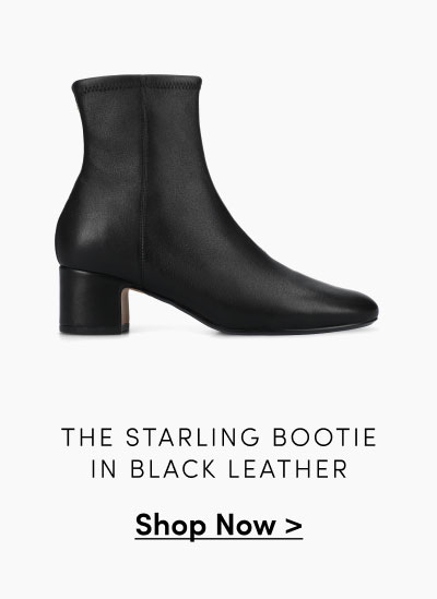 The Starling Bootie In Black Leather