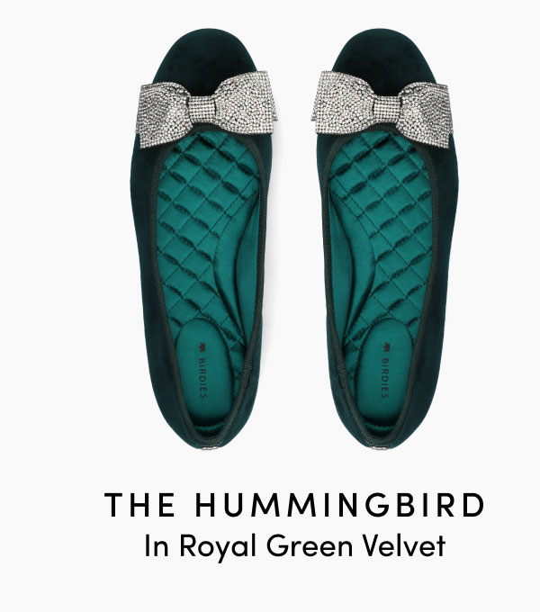 The Hummingbird In Royal Green Velvet