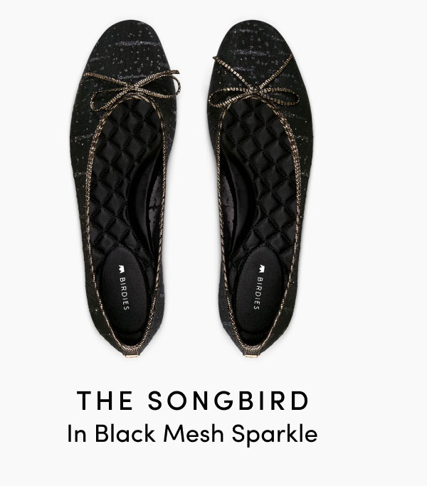 The Songbird In Black Mesh Sparkle