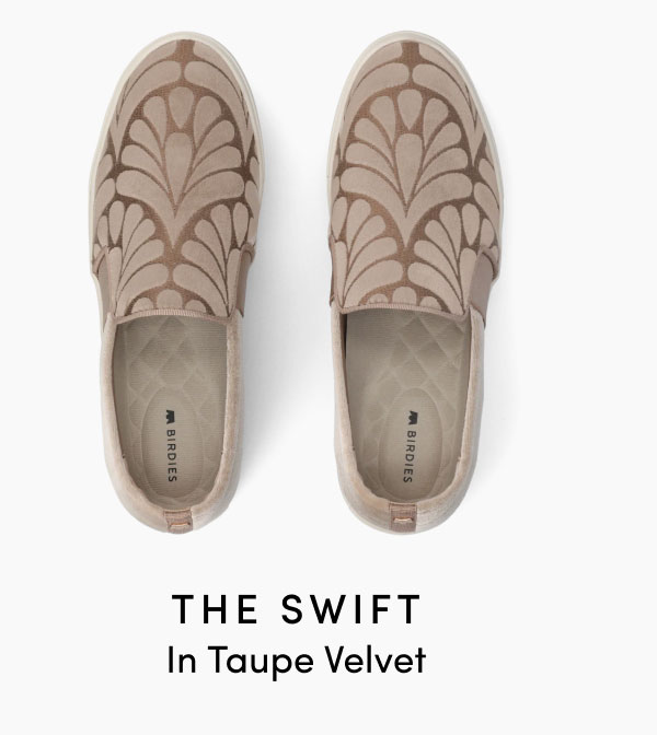 The Swift in Taupe Velvet