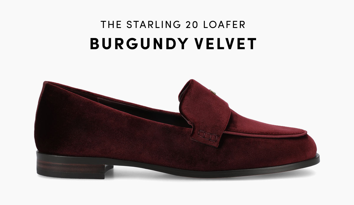 The Starling 20 Loafer In Burgundy Velvet