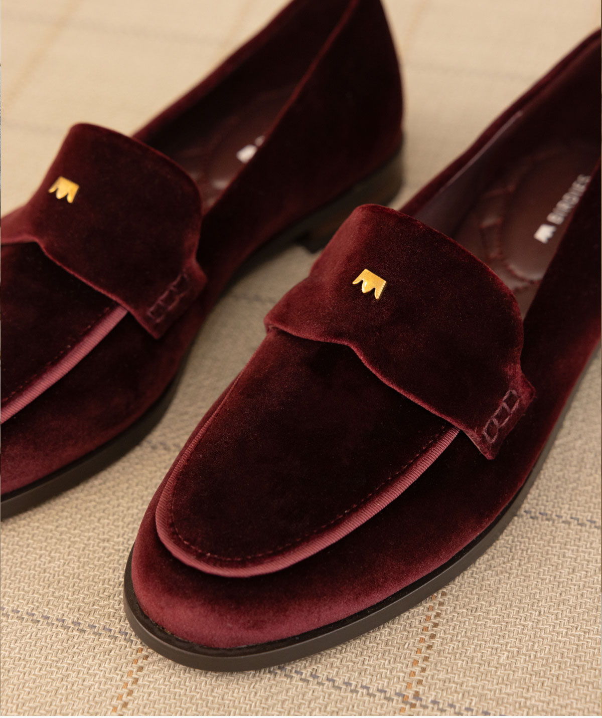 The Starling 20 Loafer In Burgundy Velvet