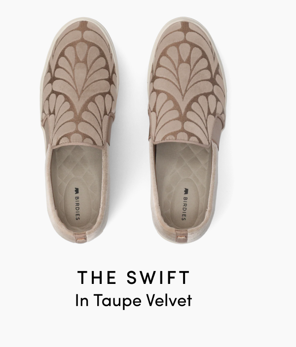 The Swift in Taupe Velvet