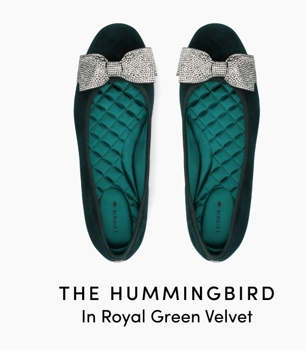 The Hummingbird In Royal Green Velvet