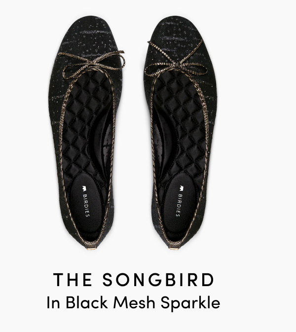 The Songbird In Black Mesh Sparkle
