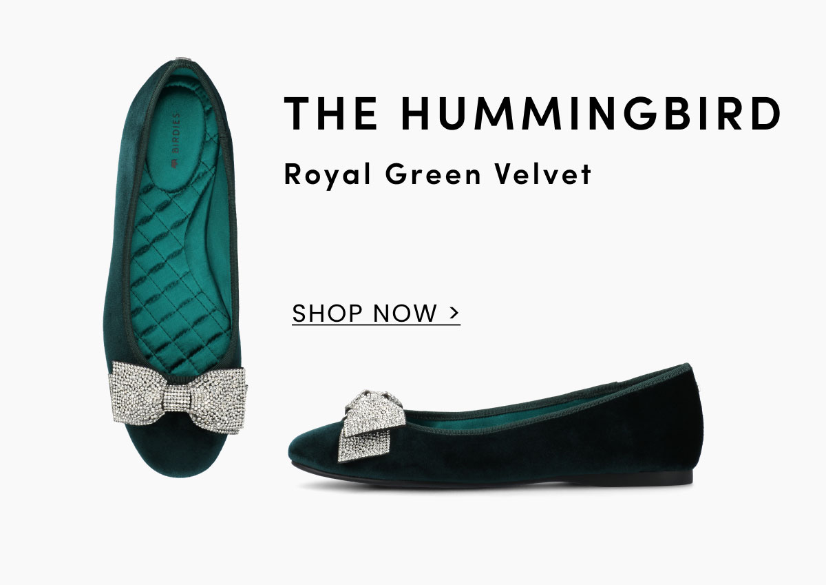 The Hummingbird In Royal Green Velvet