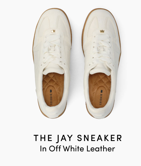 The Jay Sneaker in Off White Leather