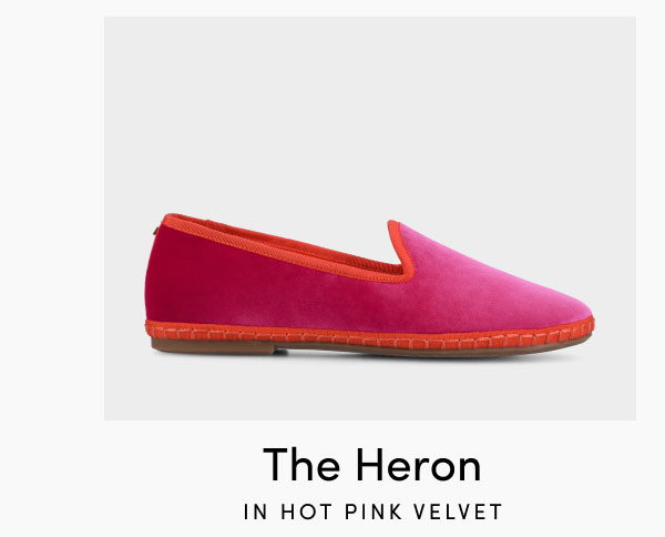 The Heron In Hot Pink Velvet